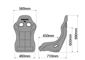 BRIDE ZETA IV Dimensions
