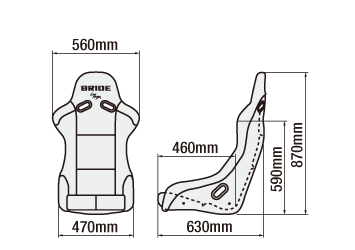 BRIDE VIOS III Dimensions